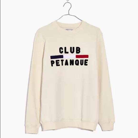 NWT Madewell x Club Pétanque Crewneck Sweatshirt